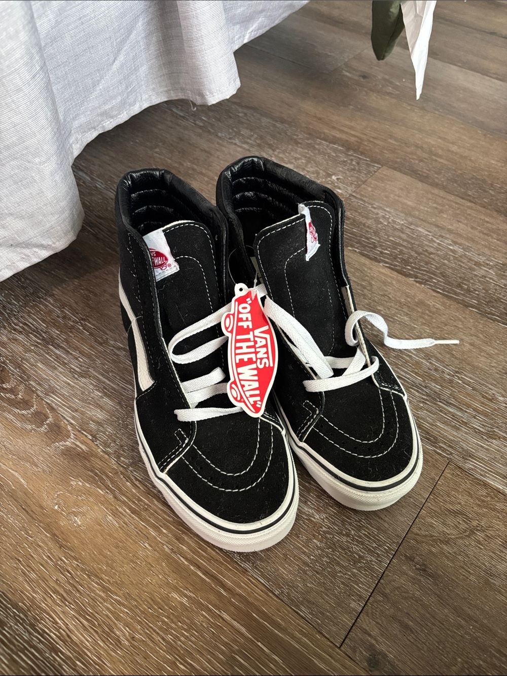 Vans sk8 hi Black and White High-Top Sneakers